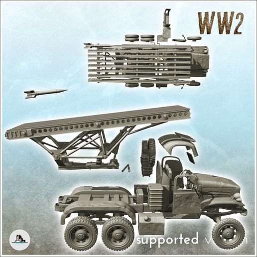 3.jpg BM-13 Katyusha - (pre-supported version included) WW2 USSR Russian Flames of War Bolt Action 15mm 20mm 25mm 28mm 32mm