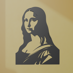 Mona-Lisa-2.png Archivo STL Arte mural Mona Lisa・Objeto para impresora 3D para descargar