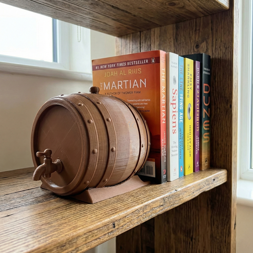 🍻 The Tavern Keg - Fantasy & Pirate Barrel Bookend