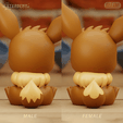 eevee_genders.png eevee 4 разные модели чиби милый Печать на месте
