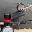 With-Airbrush.jpg Compact Airbrush holder for Compressor AS 186 Fengda Type