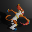 Infernape2.png Infernape pokemon 3D print model