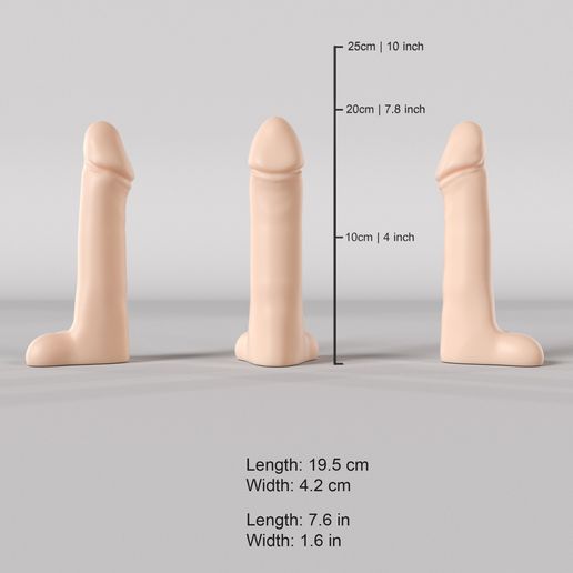dildo 7cm durchmesser 🍆 Dildo glatt 7,6 Zoll 19,5 cm・ STL Datei für ・Cults