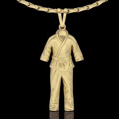 keyshot-jewelry-scene-setup-set-3.10558.jpg STL file karate dress kimono pendant・Model to download and 3D print