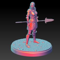 1.jpg Fichier STL FEMME GUERRIÈRE- LAINE - MINIATURE ÉCHELLE 32 ET 75 MM・Design pour imprimante 3D à télécharger