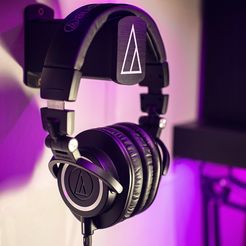 PIC09288_500kb.jpg Free 3D file Audio-Technica headphone holder・3D printing template to download