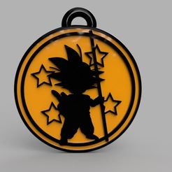 Keychain-Goku-kid.jpg Fichier STL Porte-clés Goku kid・Design pour impression 3D à télécharger, GladOS