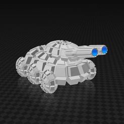 kugelpanzer.jpg Archivo STL tanque espacial fractal cyberpunk・Diseño de impresora 3D para descargar