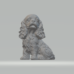 1.png STL-Datei Cavalier King Charles Spaniel 3D-Druck Modell・Design für 3D-Drucker zum herunterladen