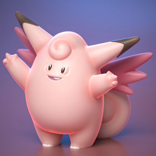 High Quality Clefable Miniature - 3D Printable STL Model For Tabletop Gaming and Display 3D model preview