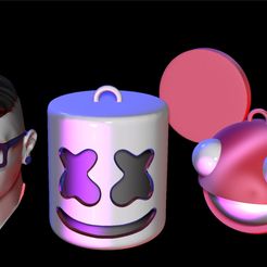 1.jpg Free STL file DJ'S Keychains・3D printer model to download