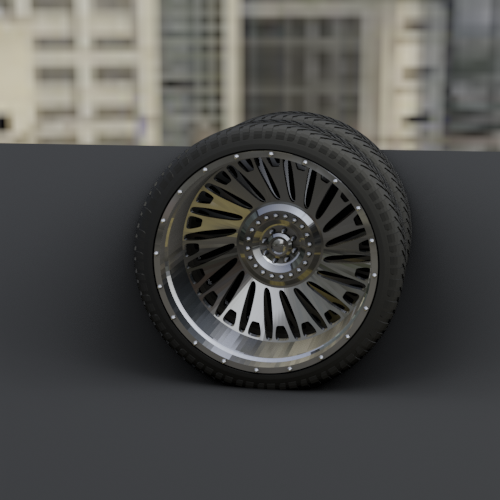 0041.png Download STL file WHEEL FOR CUSTOM TRUCK 21f (FRONT and DUALLY WHEEL BACK) • 3D print object, Pixel3D