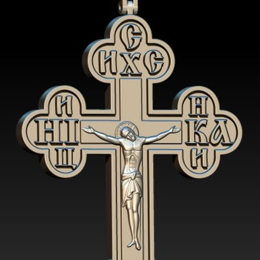 Greek Orthodox Cross 3D model