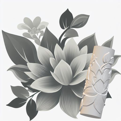 STL file Floral Pattern Clay Roller for 3D Printing 🐉 ・3D print model