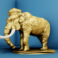 mammoth-4.png woolly Mammoth Standing Statue