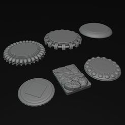 2023-03-24_13-55.jpg Archivo 3D 3d Printing Bases Pack Vol 2・Objeto imprimible en 3D para descargar