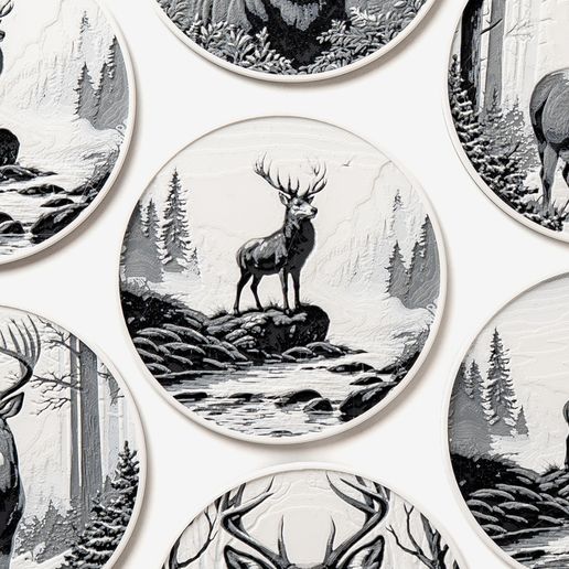 winter-deer-coasters-4-3-04.jpg Sous-verres en forme de cerf d'hiver
