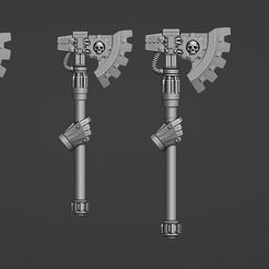 axe.jpg STL file Cog power axe・3D print model to download