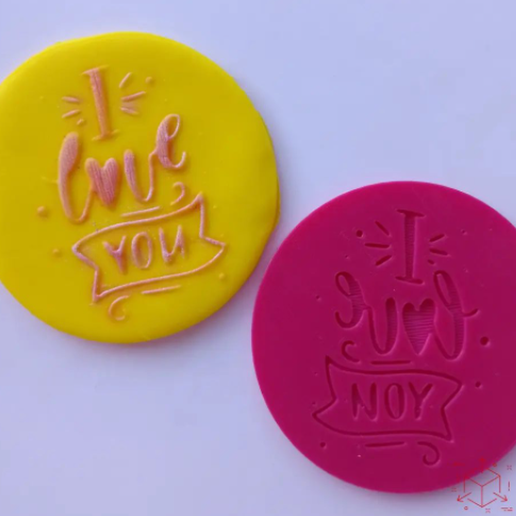 i love you valentine's day stamp 3D model
