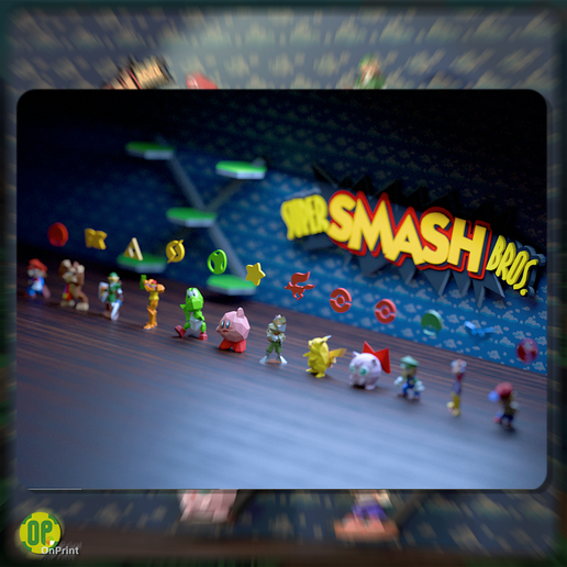 SMASHまとめ売り 🔗 SMASH BROS 64 - MegaPack - 12 Characters -・ 3D File for 3D