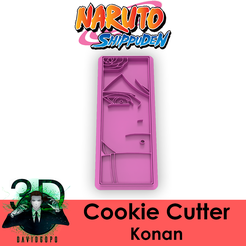 Marketing_Konan.png STL file KONAN COOKIE CUTTER / NARUTO SHIPPUDEN・3D print design to download, DavidGoPo3D
