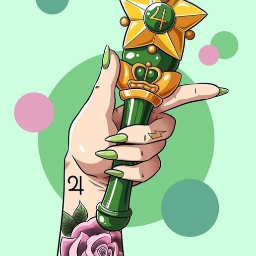 ⭐ Sailor Júpiter Star pen Henshin- Sailor Moon・Arquivo 3MF para