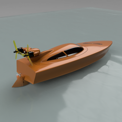 jonahboat.png STL file Fandango Twin Motor RC Fan Boat・Design to download and 3D print