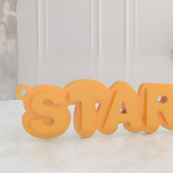 sTAR_KEYRING_png.png "Llavero de texto con estrella brillante: Una delicia 3D Fusion 360"