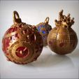 Christmas_Ball_Vignette_Ret_00001.jpg STL file Christmas decorations, Christmas ornaments.・Model to download and 3D print