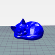 888.png Cat sleeping low poly