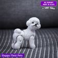 4.jpg Caniche Toy - Bichon Frise el juguete articulado realista para perro (#38)