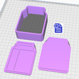 STL1014-2.png 3pc Milk Carton Bath Bomb Mold STL File - for 3D printing