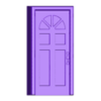 Door 3 v.2.stl Door (miniature for dollhouse)