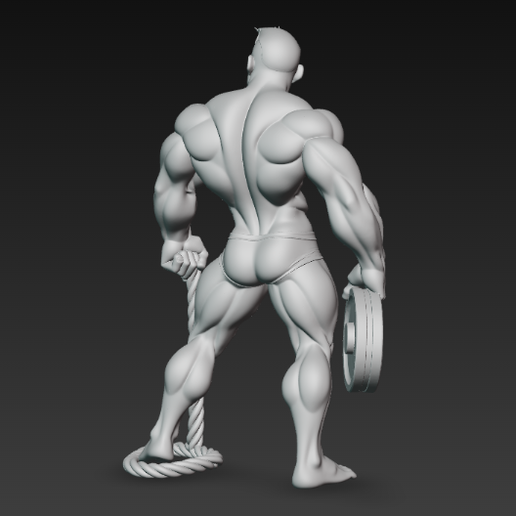 👨 Muscle Gym Warrior Man・ STL File for 3D printing・Cults