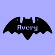 Avery.png US Names Halloween Bat Decoration Necklace