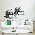 222.png Bull Dozer - Wall Art Decor