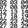 counternumbers.jpg TERMINAL Font Numbers (01-30)