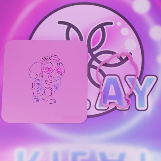 Stencil+Cutter Sky PAW Patrol 3D model