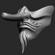 11.jpg Japanese Tengu Half Mask Oni Demon Mask 3D print model
