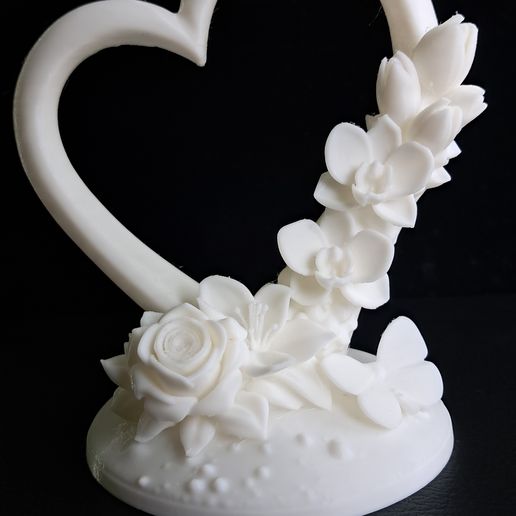 Floral Heart Souvenir | Elegant Romantic Decor STL | Gift Ornament | Easy Print