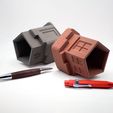 Hexagonal-1.jpg Pencil Holder Desk Organizer | Versatile Desk and Bathroom Storage Solution