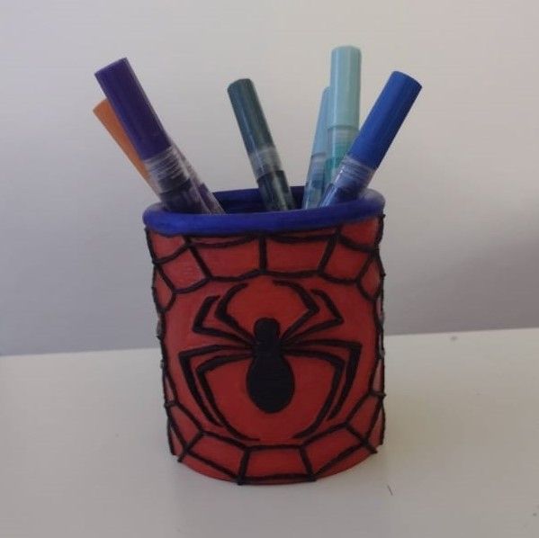 SET OF 3 Spiderman Tin Pencil Holders secret compartment 