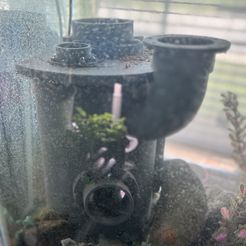 Steampunk Aquarium Pipe Model - Rusty Pipework Shipwreck