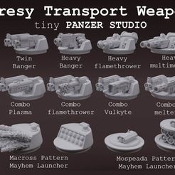 Render.jpg 3D file Heresy Transport Weapon Turrets・Model to download and 3D print