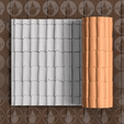 rooftiles_09_front.png Thin Texture Roller (Low Resin Cost) – Roof Tiles 09 – 4.5 Inches Tall