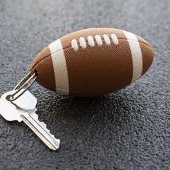 d2c2929ae06b5ea87620d57f2dd6b49c_display_large.jpg Free STL file Multi-Color Textured Football Keychain・3D printable design to download