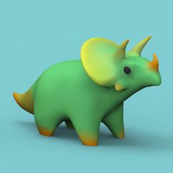 untitled.41.jpg Télécharger fichier STL Modèle décoratif de Triceratops • Modèle imprimable en 3D, neutronmorenojj