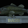 Bass-mouth-2-statue-4-14.png fish Largemouth Bass / Micropterus salmoides in motion open mouth statue detailed texture for 3d printing