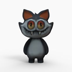 untitled.533.jpg Smiling Cat Flowerpot for 3D Printing