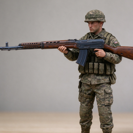 512-mzz - Soviet AVT-40 Rifle - Digital Model